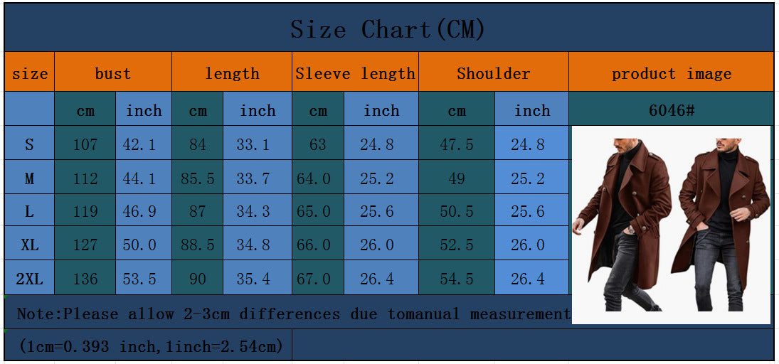 Men’s Wool Padded Coat – Warm Winter Jacket