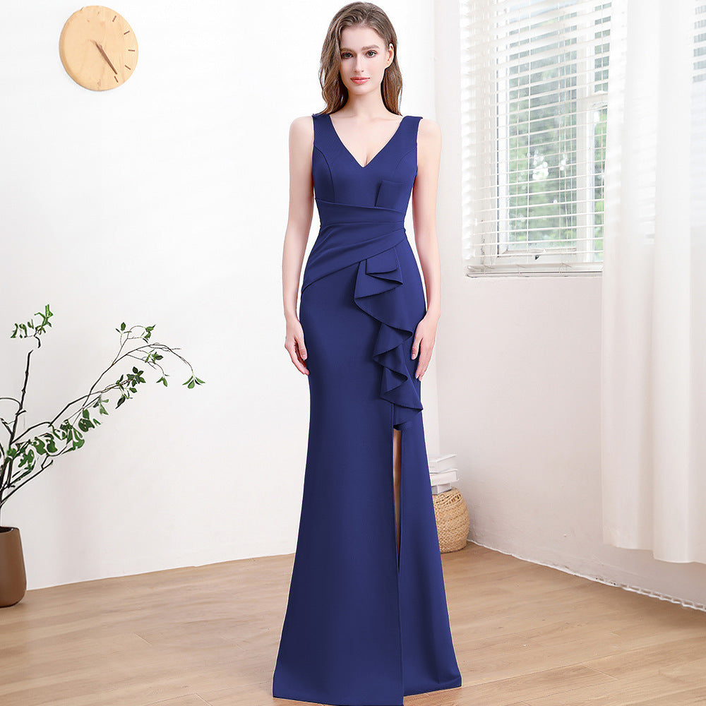 High-End Minimalist Evening Gown Chic Formal Dress for Women