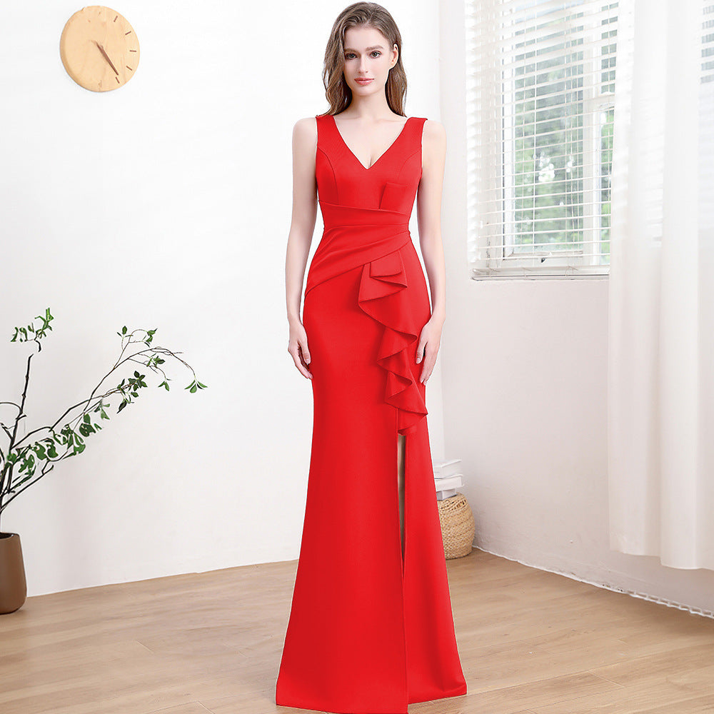 High-End Minimalist Evening Gown Chic Formal Dress for Women