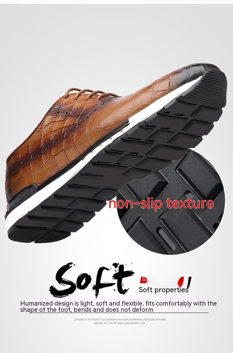 Men's British Calf Leather Lace-Up Shoes – Premium Quality