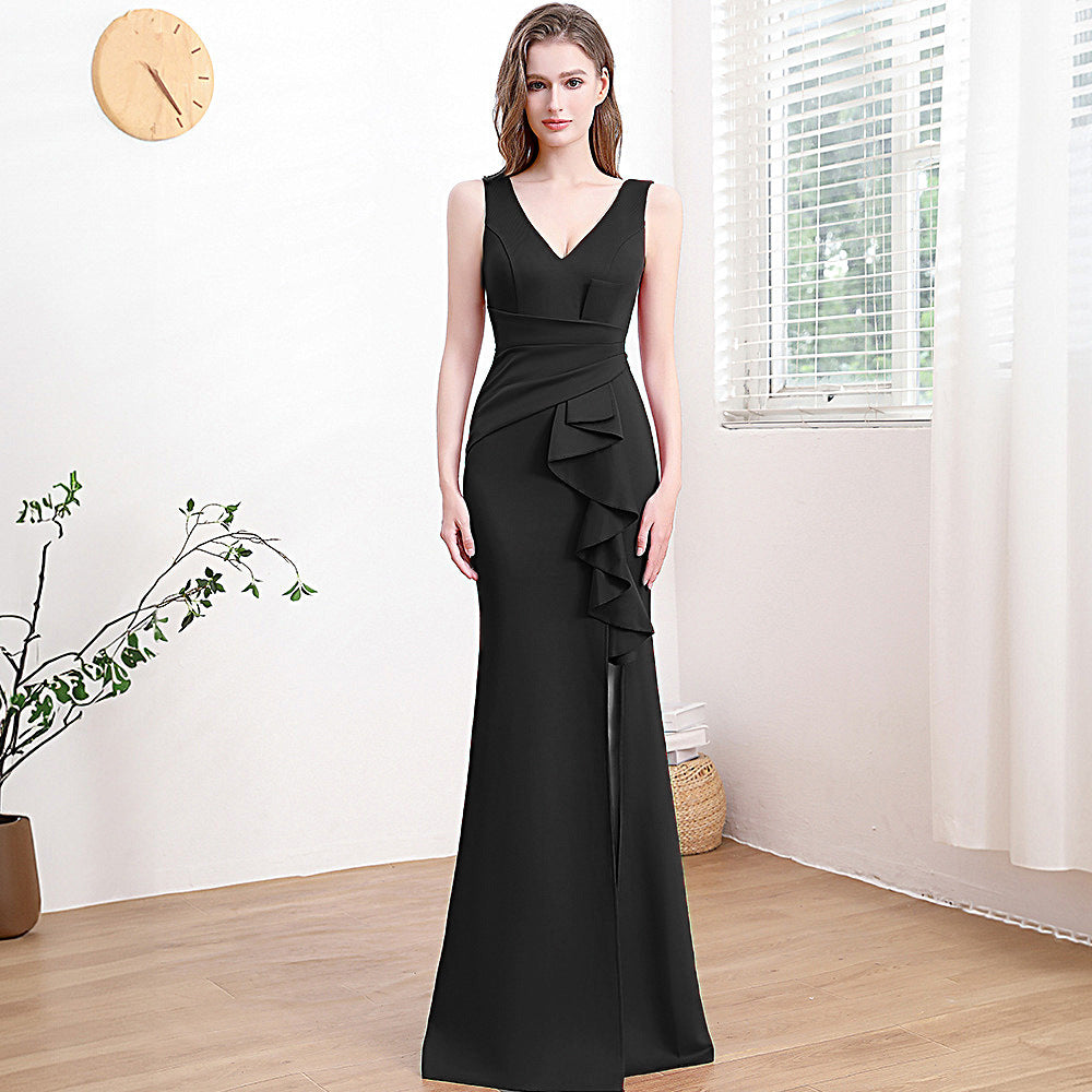 High-End Minimalist Evening Gown Chic Formal Dress for Women