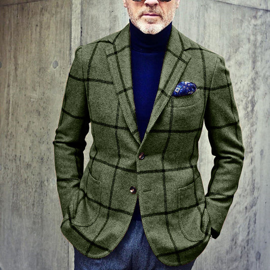 Plaid Blazer for Men – Casual & Stylish Trend Jacket
