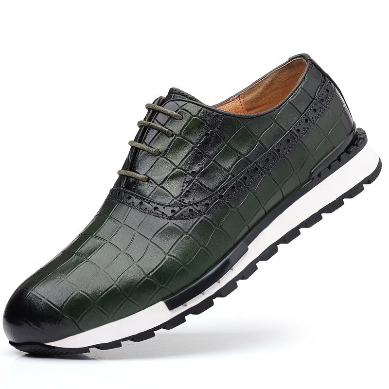 Men's British Calf Leather Lace-Up Shoes – Premium Quality