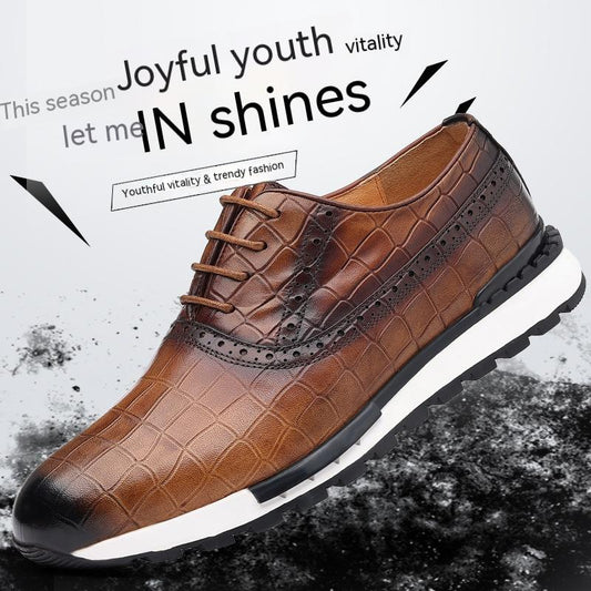 Men's British Calf Leather Lace-Up Shoes – Premium Quality