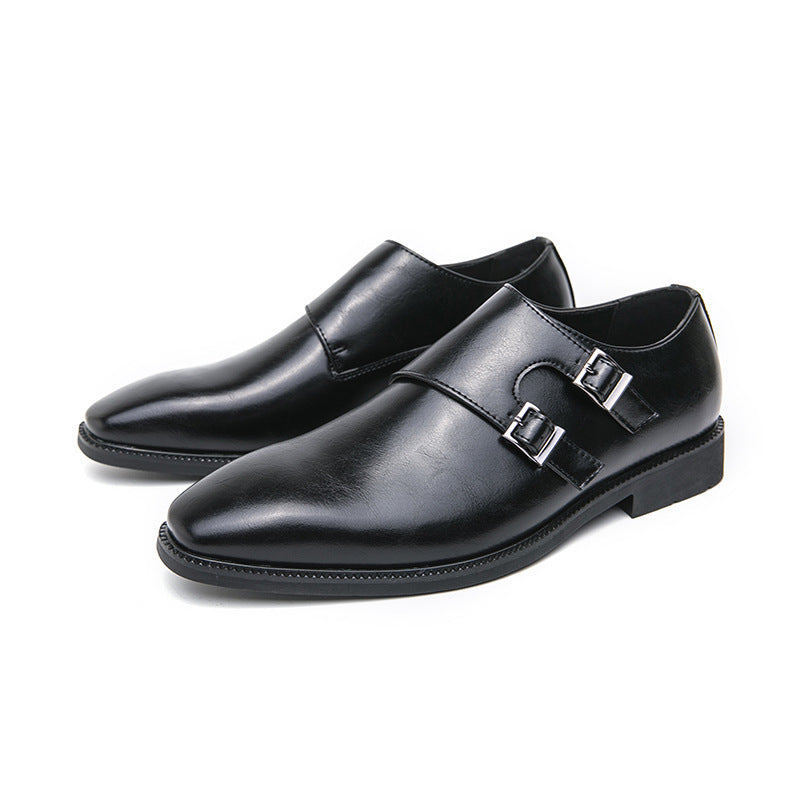 Men’s Leather Dress Shoes – Formal Business & Wedding Buckle Loafers