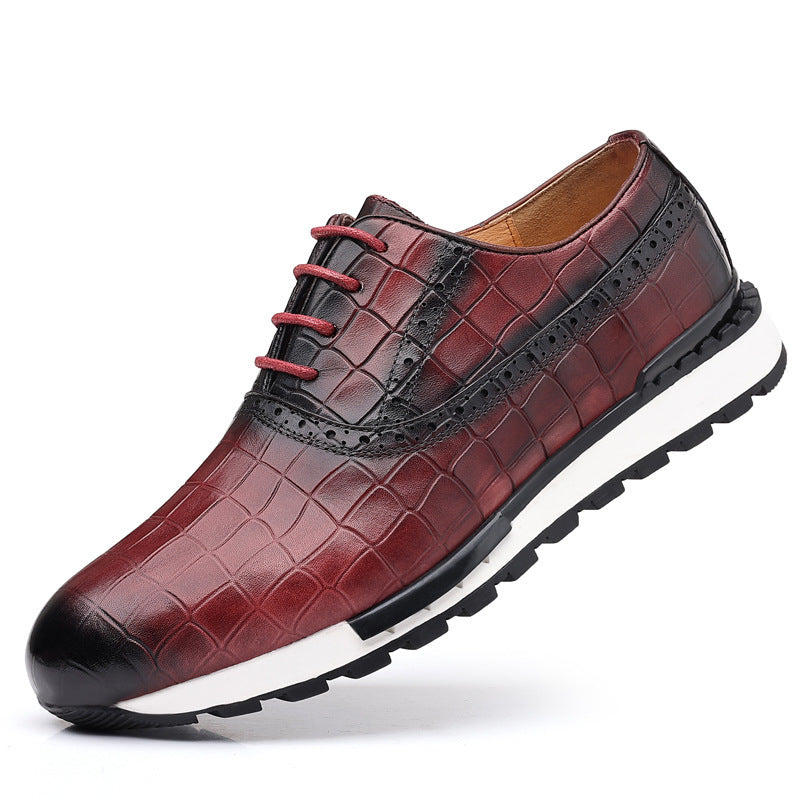Men's British Calf Leather Lace-Up Shoes – Premium Quality