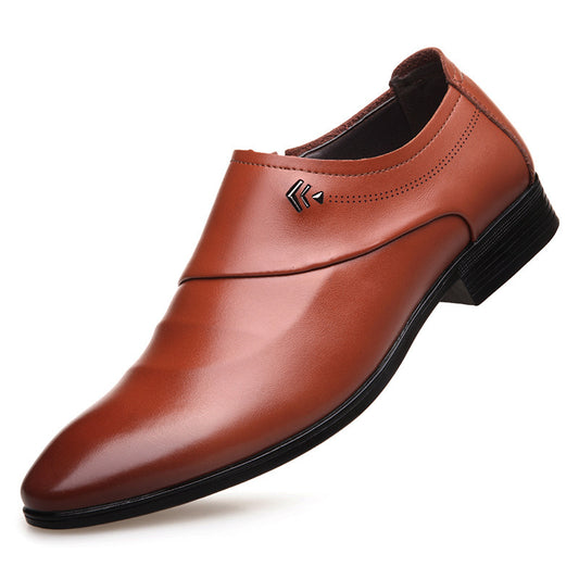 Men’s British Leather Loafers – Breathable Summer Formal Shoes