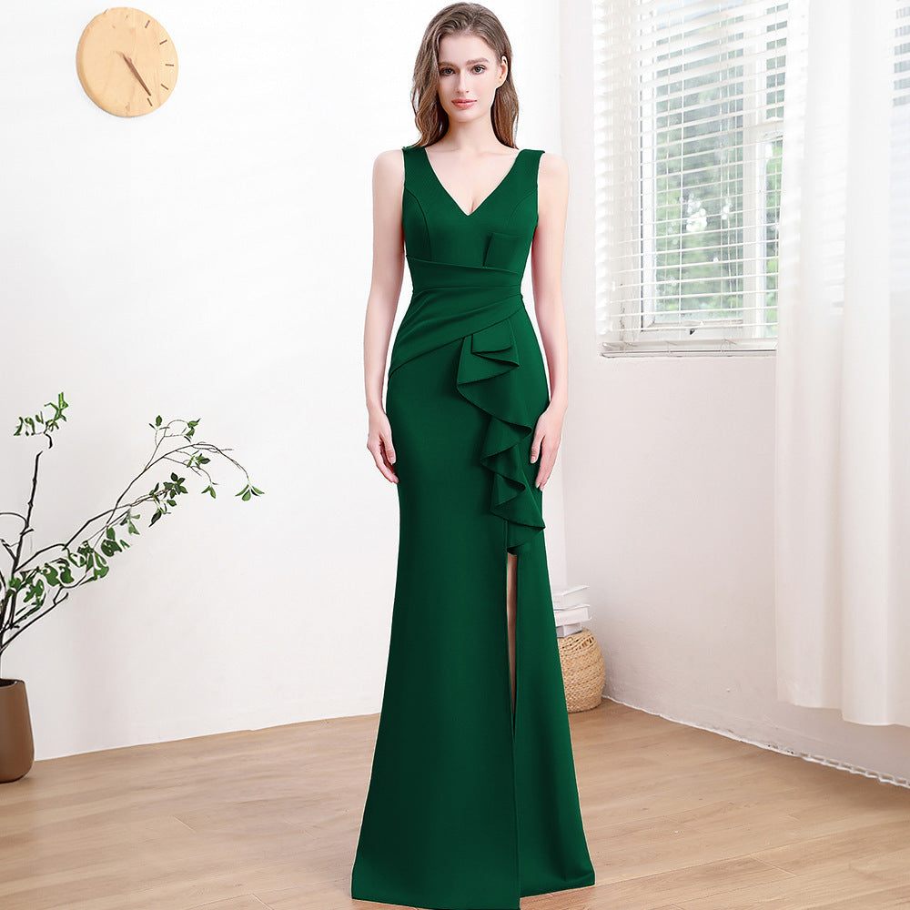 High-End Minimalist Evening Gown Chic Formal Dress for Women